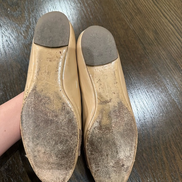 Ferragamo | Varina patent beige ballet flats | Savannahs Salvatore Ferragamo Beige Varina Flats